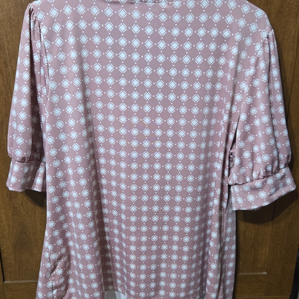 Notations Women's Pink Patterned Top - Picture 2 of 5